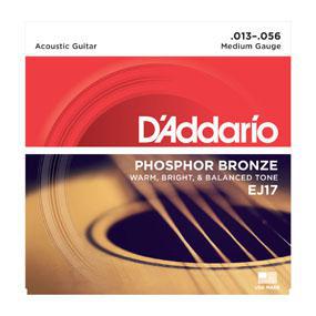 D'Addario EJ17 Phosphor Bronze Acoustic Guitar Strings, Medium, 13-56 - Nextorastore