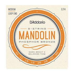D'Addario EJ74 Mandolin Strings, Phosphor Bronze, Medium, 11-40 - Nextorastore