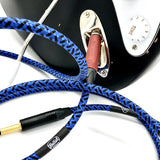 Nextorastore Pro Performance Silent Instrument Cable - Straight Silent to Straight (Blue & Black Braid) - Nextorastore