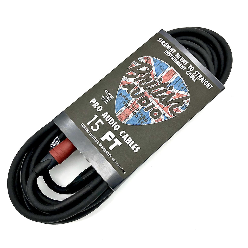 Nextorastore Pro Performance Silent Instrument Cable - Straight Silent to Straight (Black Jacket) - Nextorastore