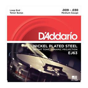 D'Addario EJ63 Tenor Banjo, Nickel, 9-30 - Nextorastore