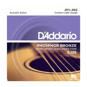 D'Addario EJ26 Phosphor Bronze Acoustic Guitar Strings, Custom Light, 11-52 - Nextorastore