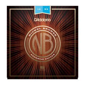 D'Addario NB1253 Nickel Bronze Acoustic Guitar Strings, Light, 12-53 - Nextorastore