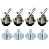 4 x Locking Amp Caster Sockets & Wheels For SWR, Gallien-Krueger, Ampeg - Nextorastore