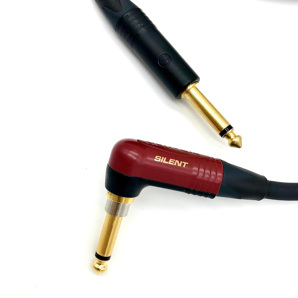 Nextorastore Pro Performance Silent Instrument Cable - Right Angle Silent to Straight (Black Jacket) - Nextorastore