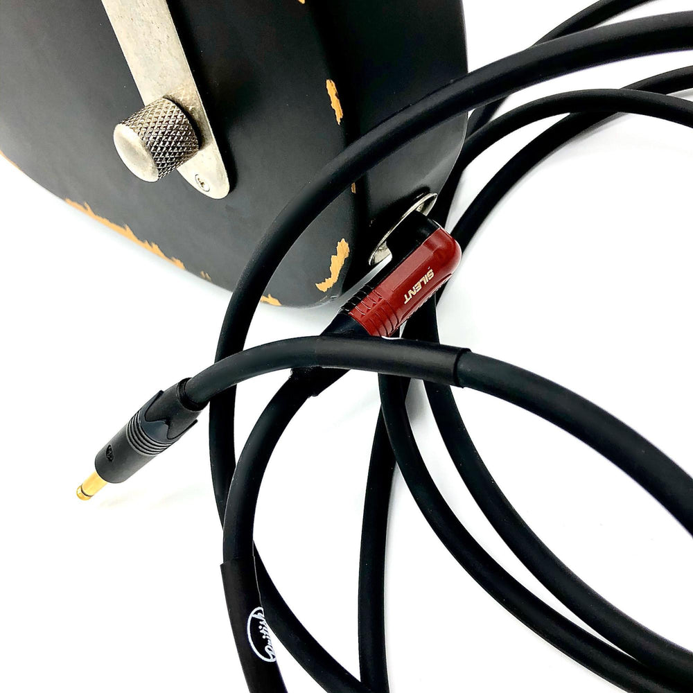 Nextorastore Pro Performance Silent Instrument Cable - Right Angle Silent to Straight (Black Jacket) - Nextorastore
