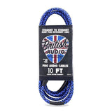 Nextorastore Pro Performance Silent Instrument Cable - Straight Silent to Straight (Blue & Black Braid) - Nextorastore
