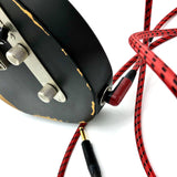 Nextorastore Pro Performance Silent Instrument Cable - Right Angle Silent to Straight (Red & Black Braid) - Nextorastore
